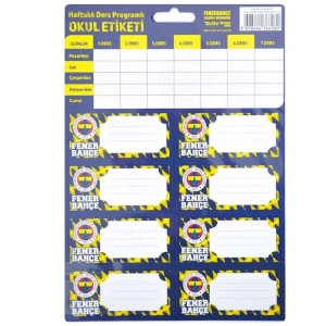 TMN FENERBAHÇE DERS PROGRAMLI OKUL ETİKETİ 3 YP - 463642