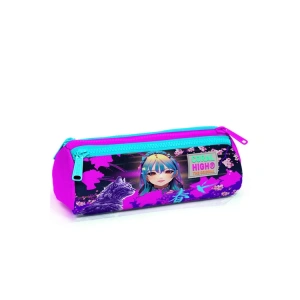 CORAL HIGH 22053 KIDS MOR PEMBE ANİME KEDİ DESENLİ ÜÇ BÖLMELİ KALEM ÇANTASI