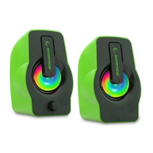 RAMPAGE RMS-G7  FALSETTO 2.0 6Watt RGB LEDLİ GAMING USB 1+1 HOPARLÖR YEŞİL