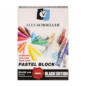 ALEX SCHOELLER SPİRALLİ PASTEL BLOCK RESİM DEFTERİ 35x50 220g 15YP. ALX-894