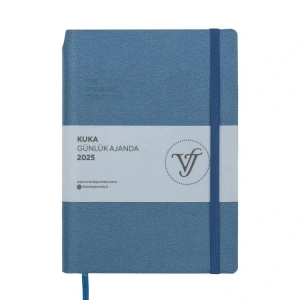 VICTORIAS JOURNALS 124-1469 14X20,5  KUKA GÜNLÜK AJANDA A5 - MAVİ