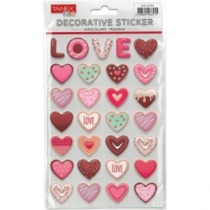 TANEX KIDS TNX-27154 DEKORATİF ETİKETLER - PUFFY EVA W/GLITTER SERİSİ STICKER - TEKLİ