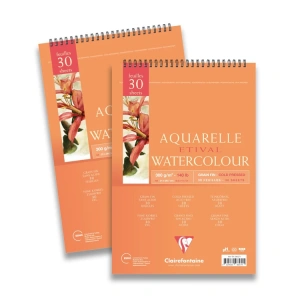 ESMO EK96570 CLAIREFONTAINE ETİVAL COLD PRESSED DOKULU A5 300GR 30 YP. ÜST. SPİRALLİ SULUBOYA BLOK