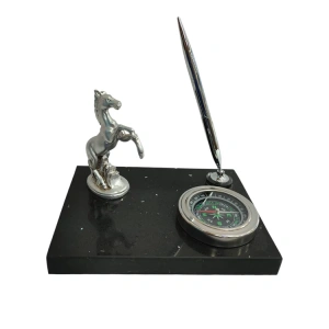 SADE HEDİYELİK MERMER MASA SETİ - PUSULALI AT NO:207