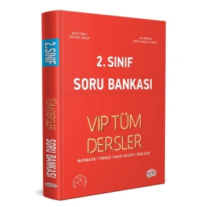 EDİTÖR 2.SINIF VIP TÜM DERSLER SORU BANKASI  KIRMIZI KİTAP