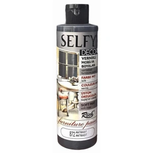 RİCH SLF-240-872 SELFY DECOR VERNİKLİ AKRİLİK BOYA 240cc.ANTRASİT GRİ