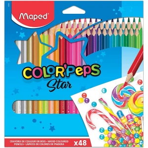 MAPED 832048ZV COLOR PEPS STAR KURU BOYA KALEMİ KARTON KUTU 48 RENK