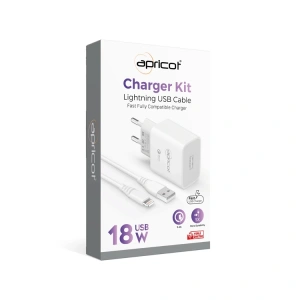 APRİCOT APC-U310L 3.4A LİGHTNİNG 18W BEYAZ ŞARJ ADAPTÖRÜ