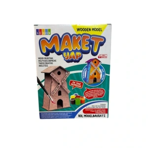 SÜDOR MD2-03 KUTULU AHŞAP MAKET DEĞİRMEN BOYAMA SETİ KÜÇÜK