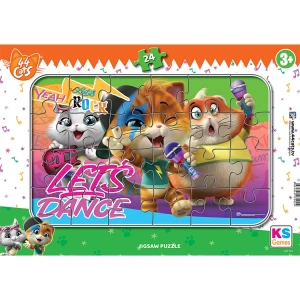KS GAMES CAT 704  44 CATS FRAME YAPBOZ/PUZZLE 24 PARÇA  3+