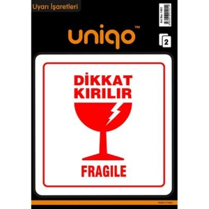 CREA UNIQO UYARI ETİKETİ - DİKKAT KIRILIR 2Lİ  1401