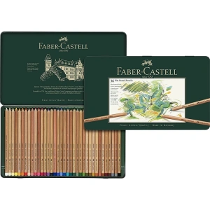 FABER CASTELL METAL KUTU PITT PASTEL BOYA KALEM SETİ 36 RENK