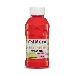 CHILDGEN NATUREL COLORS - PARMAK BOYASI CANLI RENKLER 350ml  KIRMIZI