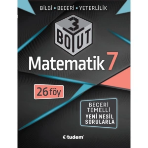 TUDEM 7. SINIF MATEMATİK 3 BOYUT YENİ NESİL SORULARLA