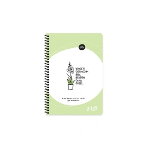 KESKİN HİSLİ ŞEYLER 13x19.5cm SPİRALLİ HAFTALIK AJANDA  - KİMSEYİ GÖRMEDİM BEN, BENDEN DAHA GÜZEL, 600087-99