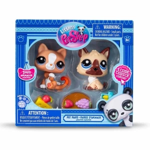 HASBRO 232ES 526 00506 LITTLES PET SHOP PET PAİRS 2Lİ SET KÖPEK VE KEDİ  4+