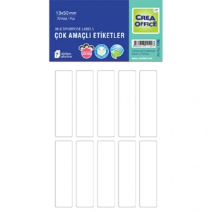 CREA OFC- 1190 13x50mm BEYAZ OFİS ETİKETİ 7Lİ (70)