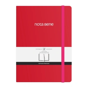 VICTORIAS JOURNALS NOTE BENE 9252 PREMIUM NOTEBOOK SERT KAPAK A5 100gr.192 SYF. ÇİZGİLİ DEFTER KIRMIZI