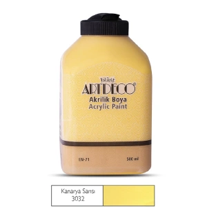 ARTDECO 070L-3032 AKRİLİK BOYA 500 ML. KANARYA SARISI
