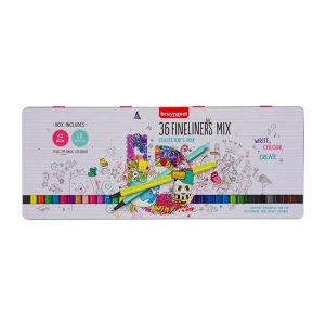 BRUYNZEEL FINELINERS MİX  0.4mm TENEKE KUTU 36LI SET