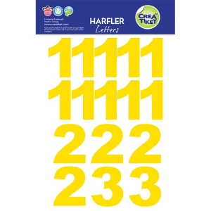 CREA ETİKET - XL RAKAM ÇIKARTMALAR SARI 1344 - TEKLİ