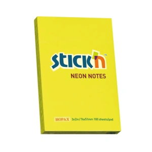 GIPTA STICKN 76X51 NEON SARI YAPIŞKANLI NOTLUK 100 YP.