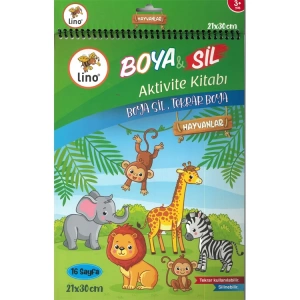 LİNO BS-1006 BOYA & SİL  AKTİVİTE KİTABI - HAYVANLAR