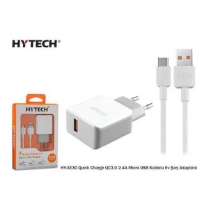 HYTECH HY-XE30 QUICK CHARGE QC3.0 2.4A MICRO USB KABLOLU HIZLI ŞARJ ADAPTÖRÜ