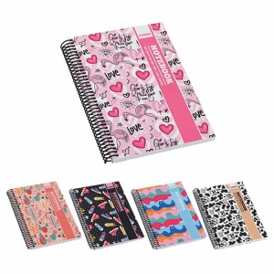 MİKRO FUNNY SPİRALLİ SERT KAPAK 17X24 120YP. KARELİ DEFTER