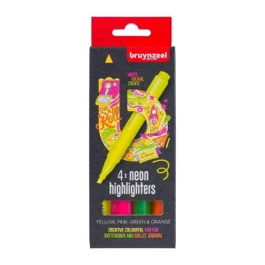 BRUYNZEEL HIGHLIGHTER NEON 4LÜ FOSFORLU KALEM SETİ  - B60283004