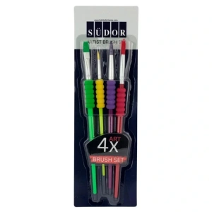 SÜDOR SFSET38 SENTETİK SİLİKON SAP 4LÜ FIRÇA SETİ