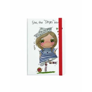 DEFFTER NİHİ LASTİKLİ A7 / STRIPES LOVER SERT KAPAK ÇİZGİSİZ DEFTER 96YP