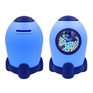 XIAOLINGJING S-271 PLASTİK UZAY MEKİĞİ ŞİFRELİ KUMBARA 15 CM