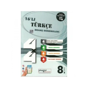 ZEKA KÜPÜ 8. SINIF PİSAGOR 16LI TÜRKÇE BRANŞ DENEMELERİ