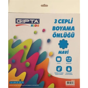 GIPTA BOYAMA ÖNLÜĞÜ - 3 CEPLİ BÜYÜK BOY BEBEK MAVİSİ