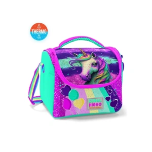 CORAL HIGH 11758 KIDS PEMBE SU YEŞİLİ UNICORN DESENLİ THERMO BESLENME ÇANTASI
