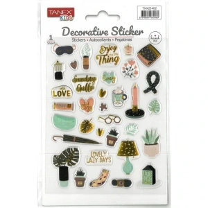 TANEX KIDS TNX-25402 DEKORATİF ETİKETLER - PUFFY MUM SERİSİ STICKER