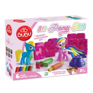 BU-BU OH0023 OYUN HAMURU SETİ 3D PONY (L)