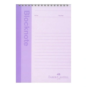 FABER CASTELL PASTEL RENK SPİRALLİ KARTON KAPAK A4 80 YP.ÇİZGİSİZ BLOKNOT