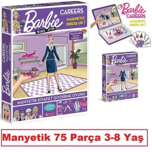 DİYTOY BRB1918 BARBIE CAREERS MANYETİK GİYDİRME OYUNU KARİYER 75 PARÇA