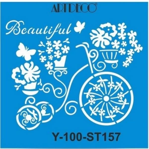ARTDECO STENCİL 30X30CM RETRO BİSİKLET 157