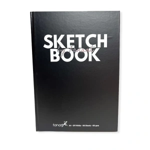FANART ACADEMY F-8691 SKETCH BOOK A4  SİYAH SERT KAPAK ESKİZ DEFTERİ 80GR.96YP.