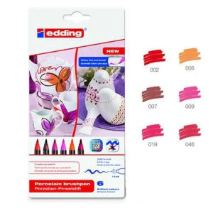 EDDING E-4200 PORSELEN KALEMİ SETİ 6LI SICAK