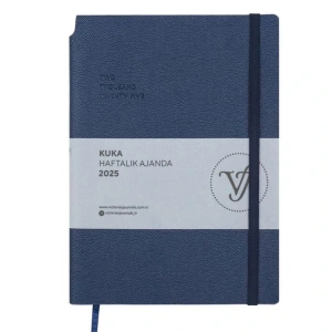 VICTORIAS JOURNALS 124-1431 14X20,5 KUKA HAFTALIK AJANDA A5 - LACİVERT
