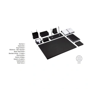 GIPTA 7107 MEDO DESKTOP 11 PARÇA SÜMEN TAKIMI SİYAH