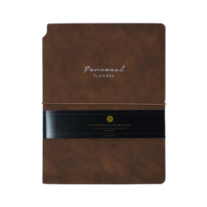 VICTORIAS JOURNALS 1820 KUKA SOFT KAPAK NOTEBOOK 14.8x21cm A5 80gr.96YP. ÇİZGİLİ DEFTER KAHVERENGİ