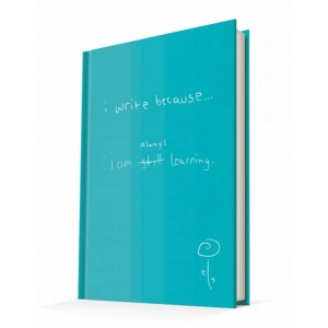 DEFFTER I WRITE BECAUSE / I AM ALWAYS LEARNING SERT KAPAK ÇİZGİLİ DEFTER 96 YP