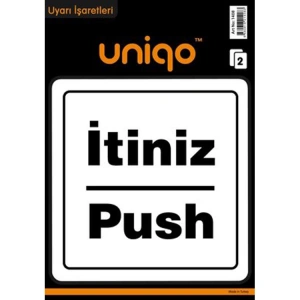 CREA UNIQO UYARI ETİKETİ - İTİNİZ PUSH 2Lİ  1408