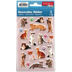 TANEX KIDS TNX-25037 DEKORATİF ETİKETLER - KEDİ SERİSİ STICKER