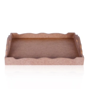 TEKNOPOİNT AHŞAP HOBİ TPS13 DALGALI DİK TEPSİ BÜYÜK